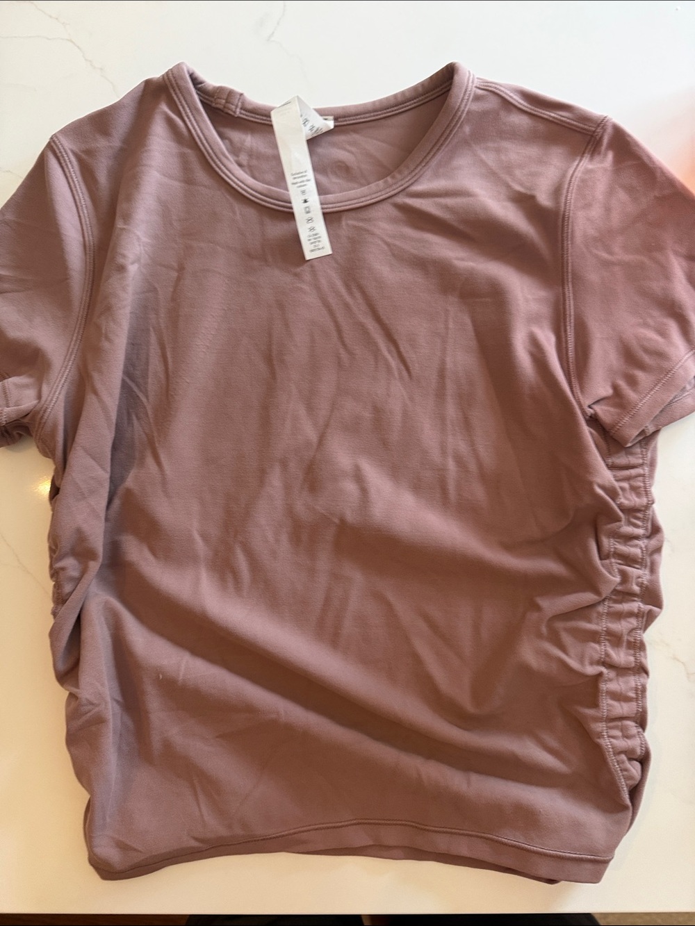 lululemon athletica Short Sleeve Ruched Tee - Mauve